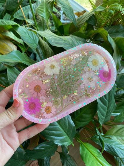 Wildflowers Resin Jewelry Tray