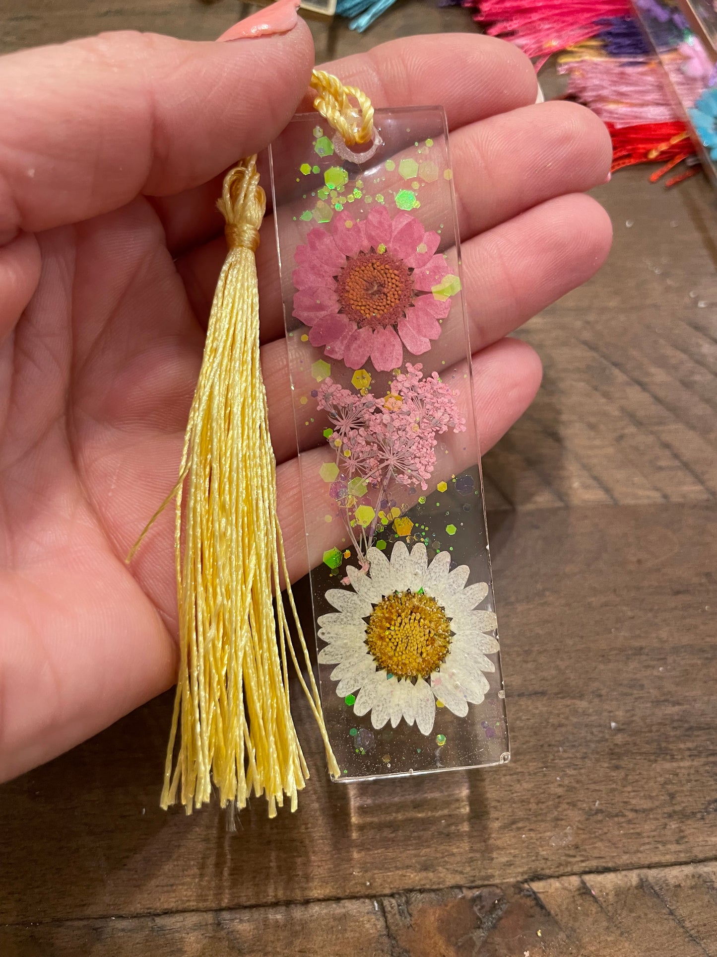 Wildflower Resin Bookmark