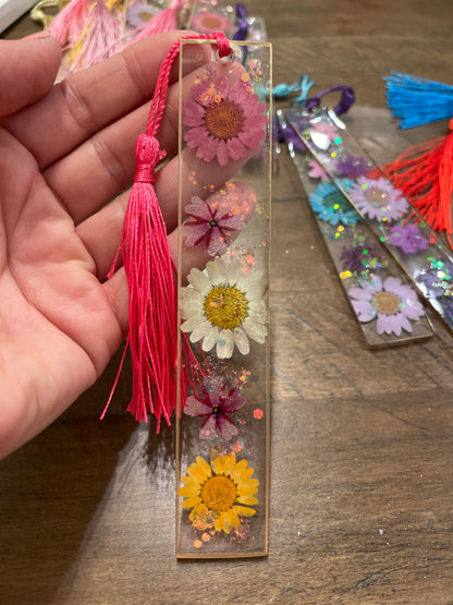 Wildflower Resin Bookmark