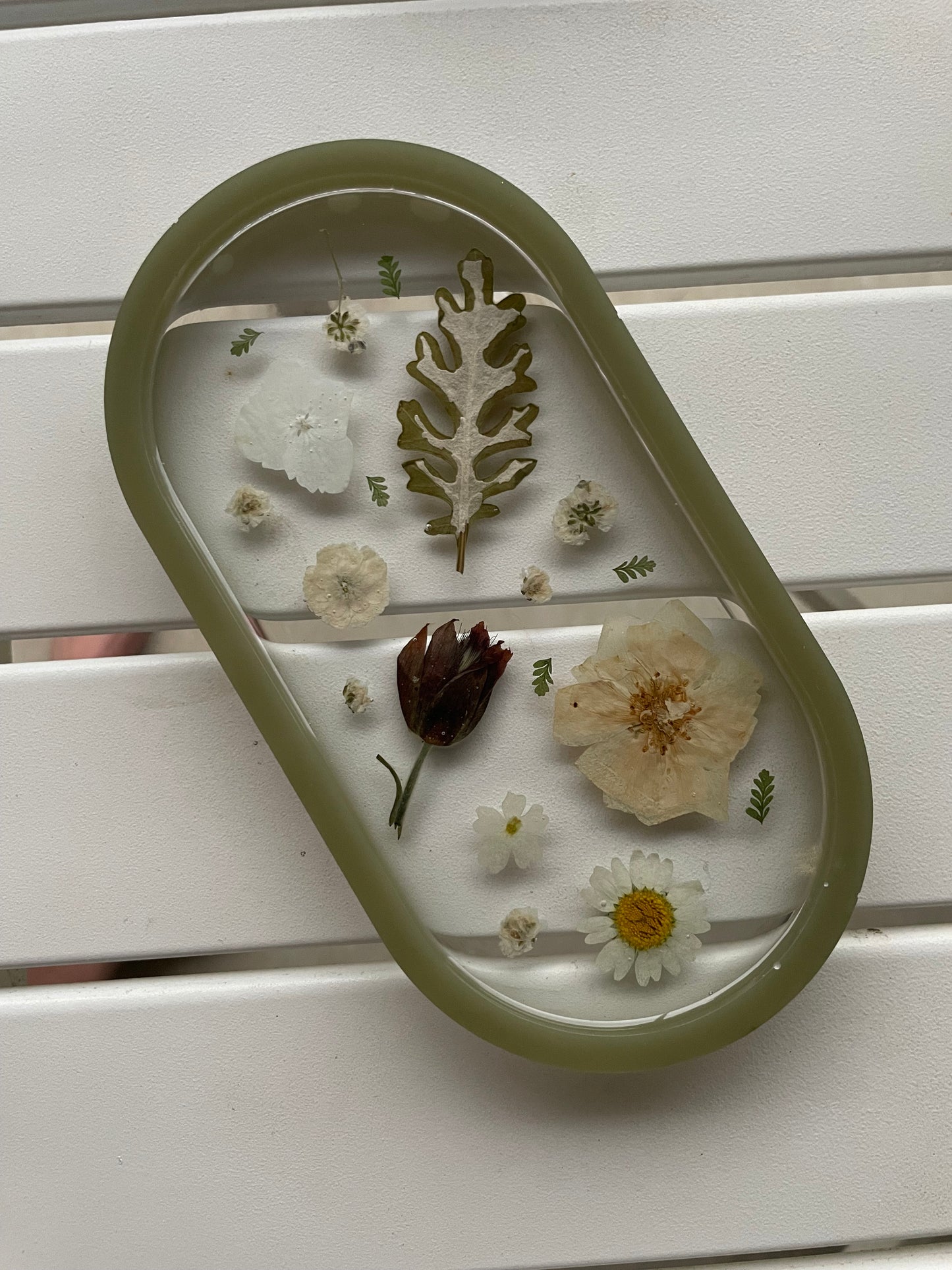 Clear Wildflower Jewelry Tray