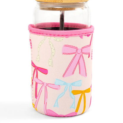 Coquette Bows Iced Coffee Sleeve