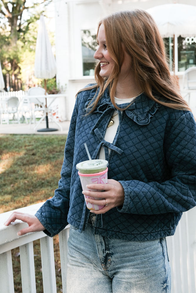 Coquette Bows Iced Coffee Sleeve