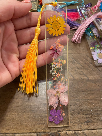 Wildflower Resin Bookmark