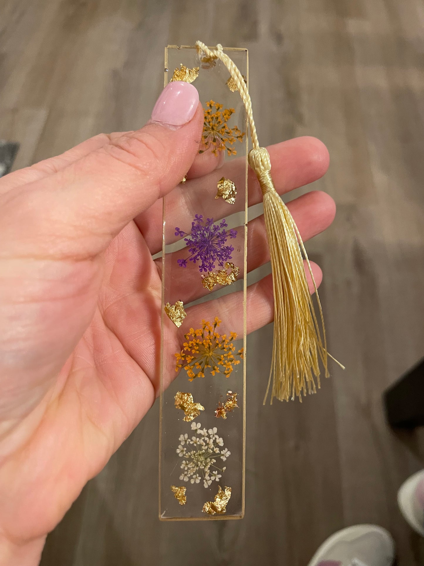 Wildflower Resin Bookmark