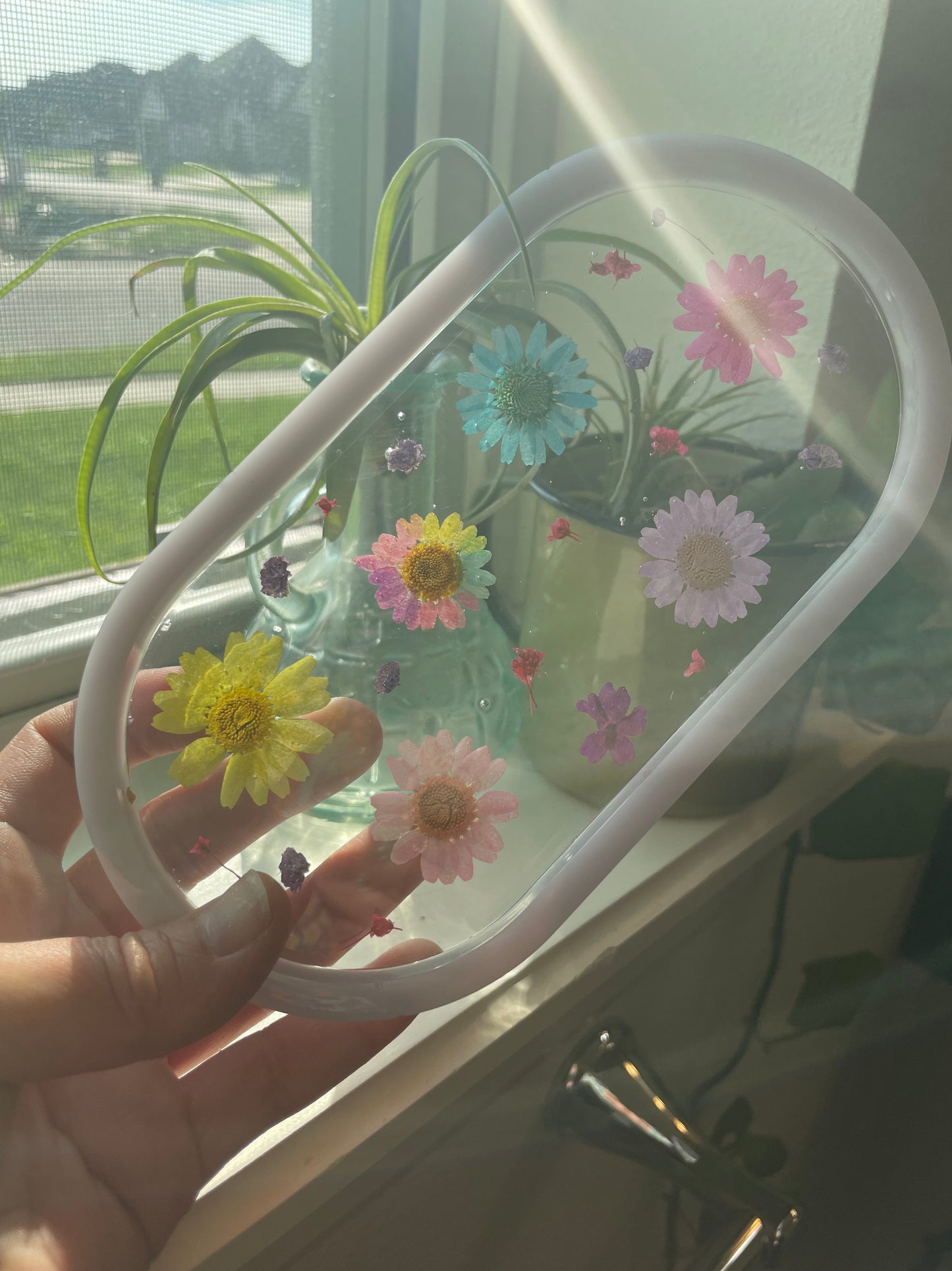 Clear Wildflower Jewelry Tray