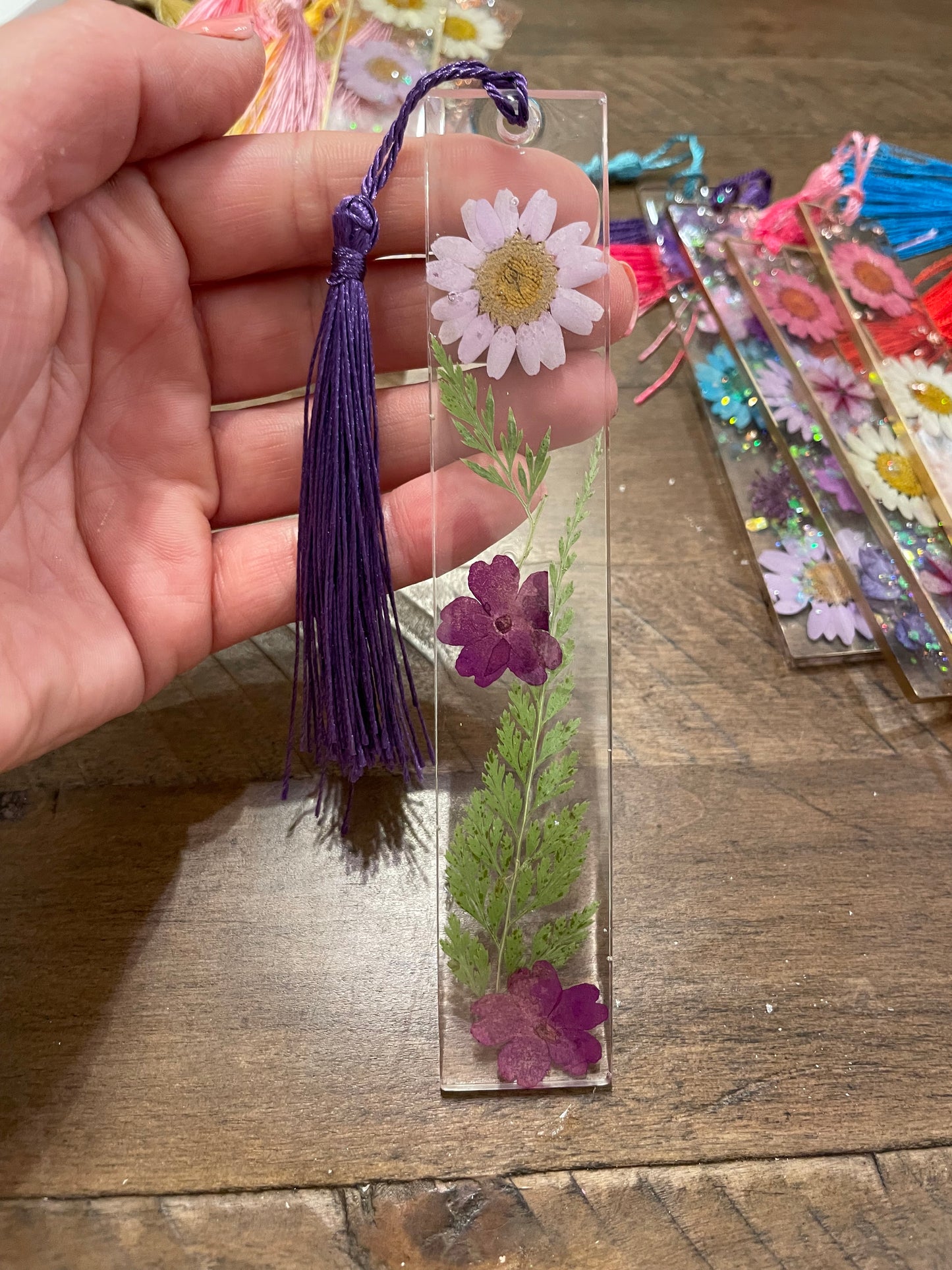 Wildflower Resin Bookmark