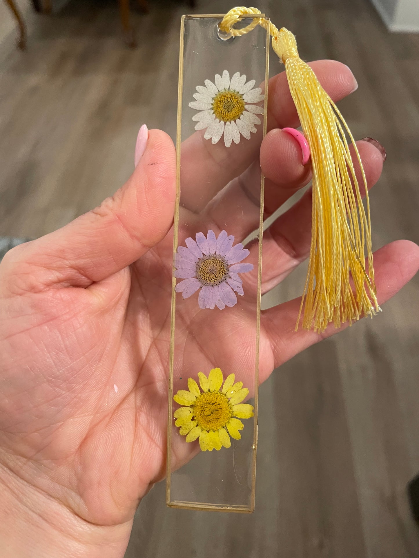 Wildflower Resin Bookmark