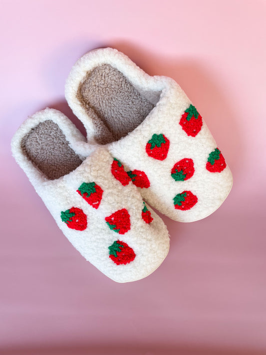 Strawberries Cozy House Slippers