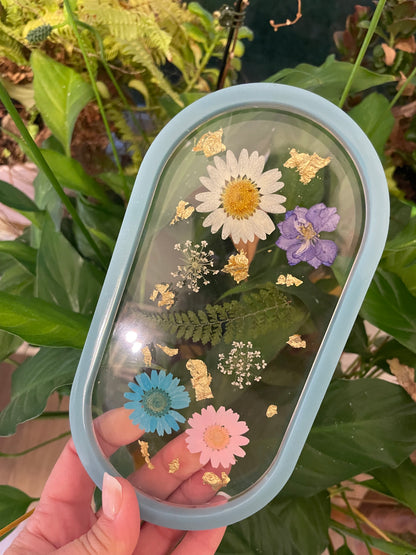 Clear Wildflower Jewelry Tray