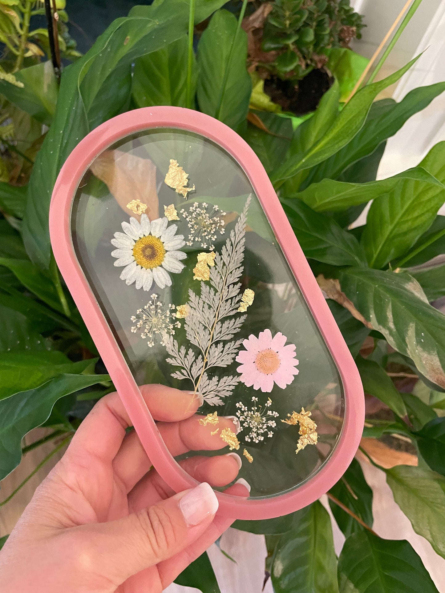 Clear Wildflower Jewelry Tray