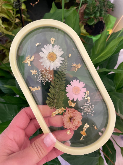 Clear Wildflower Jewelry Tray