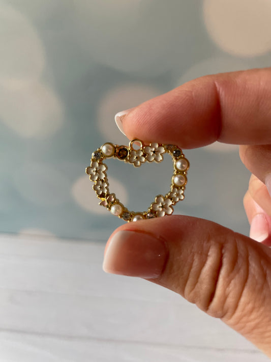 Floral Heart Charm
