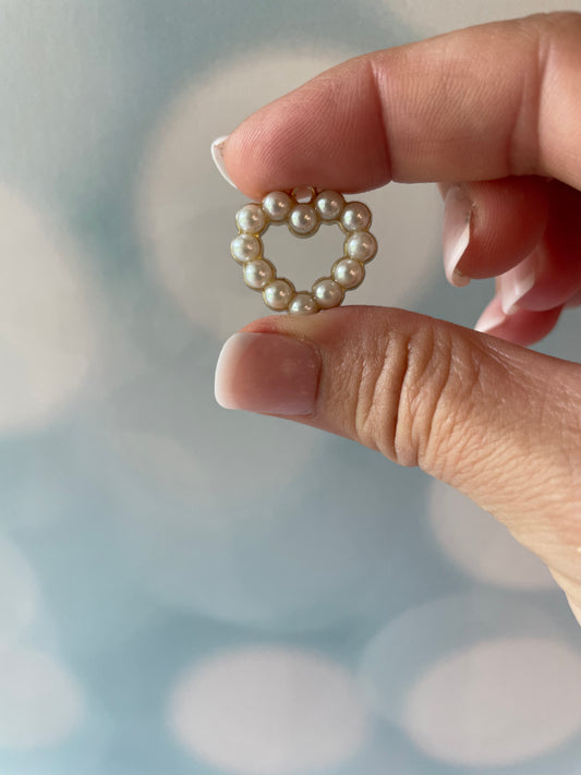 Pearl Heart Charm