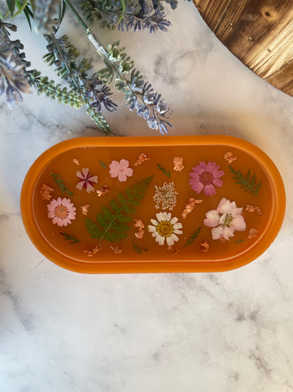 Wildflowers Resin Jewelry Tray