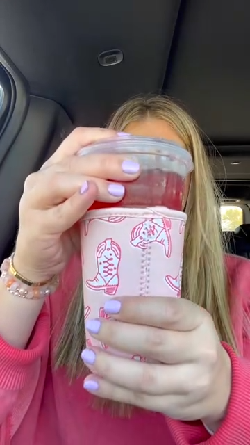 Pink Cowgirl Iced Coffee Sleeve