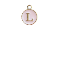 Pink Letter Charm - L