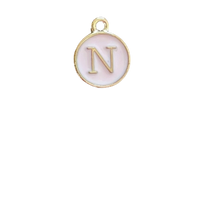 Pink Letter Charm - N