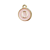 Pink Letter Charm - O