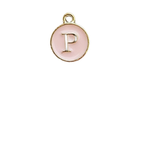 Pink Letter Charm - P