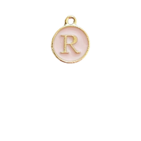 Pink Letter Charm - R