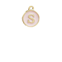 Pink Letter Charm - S