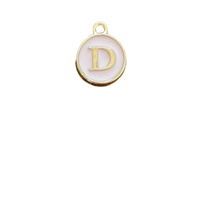 Pink Letter Charm - D