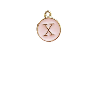 Pink Letter Charm - X