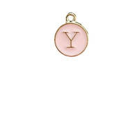 Pink Letter Charm - Y
