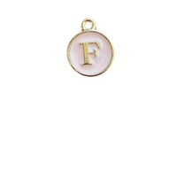 Pink Letter Charm - F