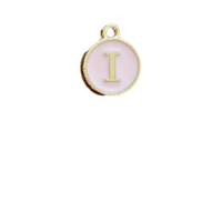 Pink Letter Charm - I