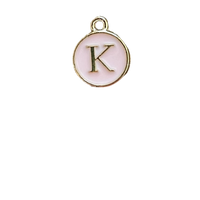 Pink Letter Charm - K