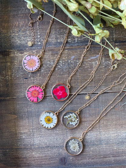 Wildflower Resin Necklaces