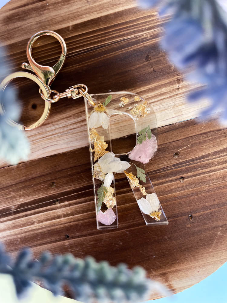 Wildflower Key Chain Letter
