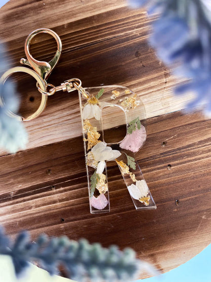 Wildflower Key Chain Letter