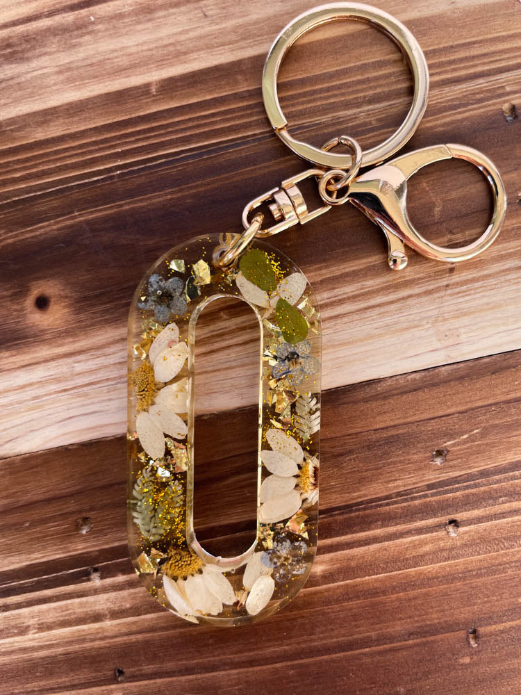 Wildflower Key Chain Letter