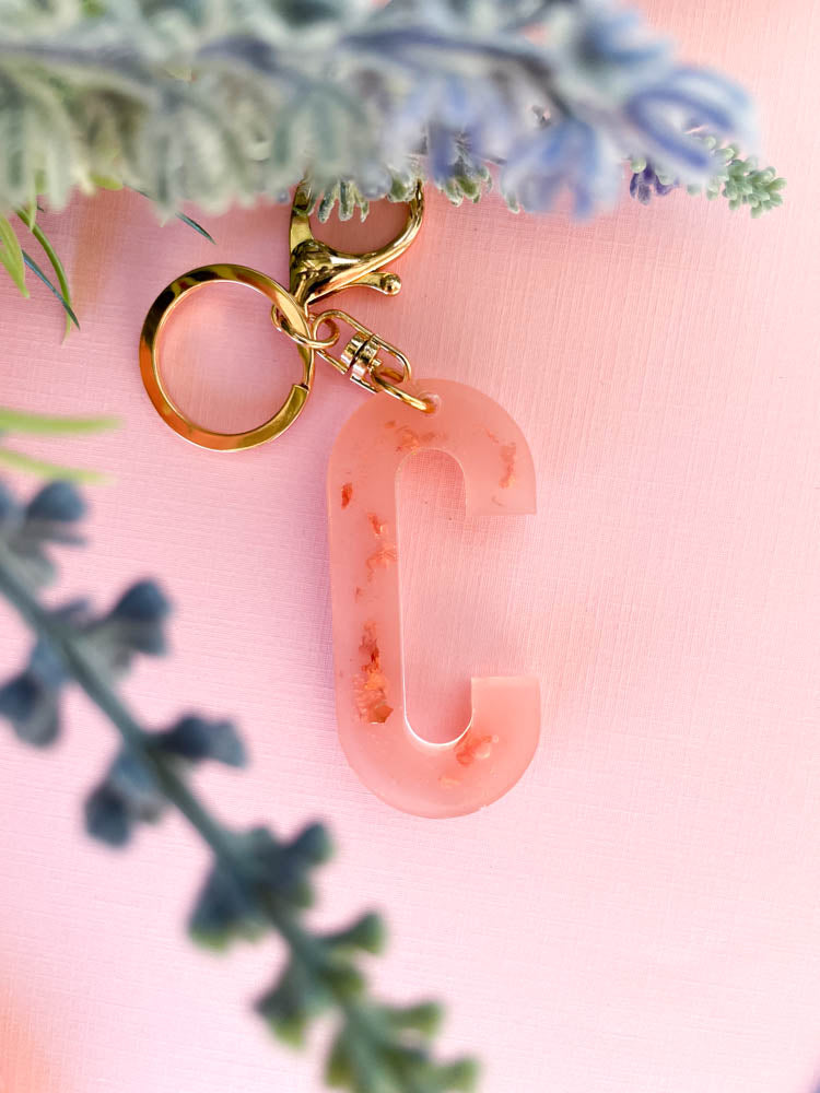 Wildflower Key Chain Letter