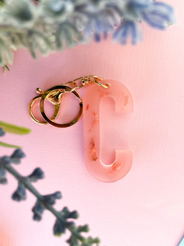 Wildflower Key Chain Letter
