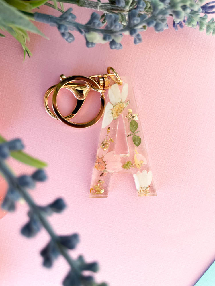 Wildflower Key Chain Letter