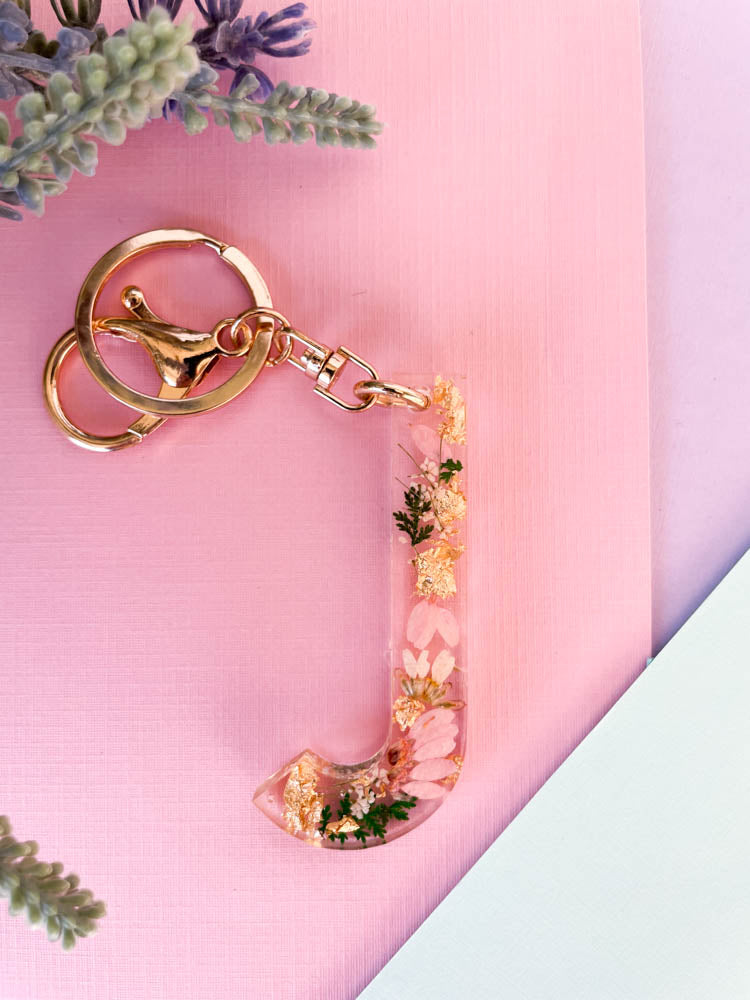 Wildflower Key Chain Letter