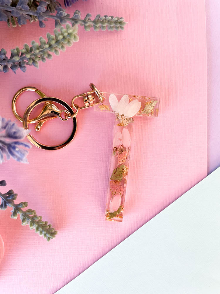 Wildflower Key Chain Letter