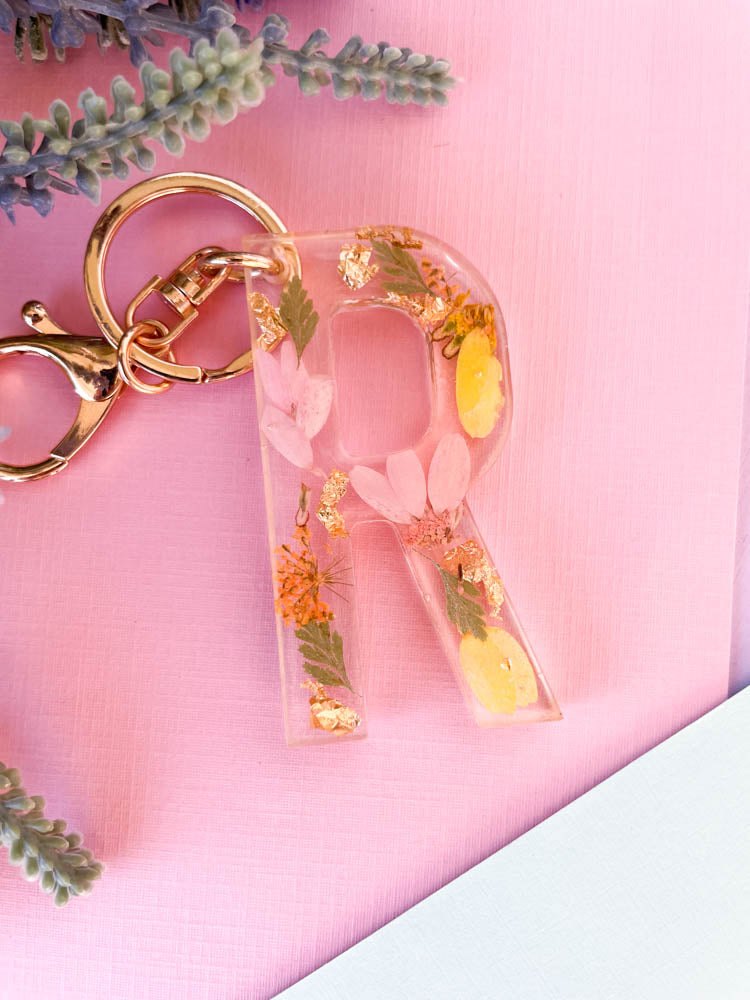 Wildflower Key Chain Letter