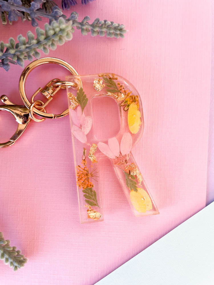 Wildflower Key Chain Letter
