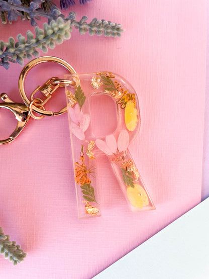 Wildflower Key Chain Letter