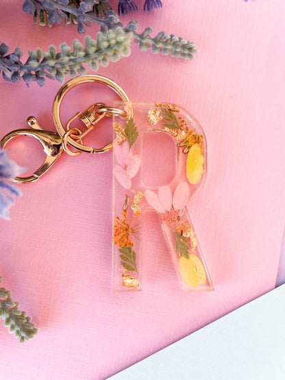 Wildflower Key Chain Letter