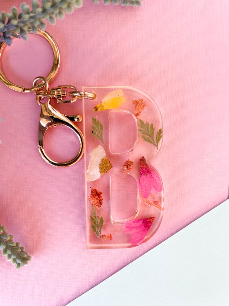 Wildflower Key Chain Letter