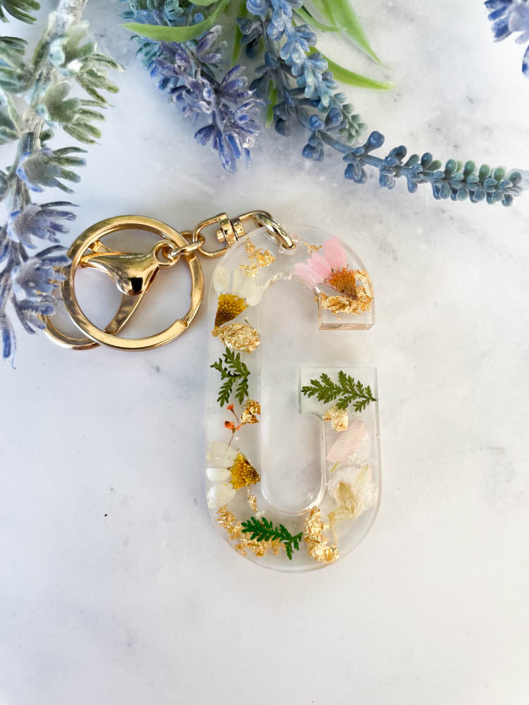 Wildflower Key Chain Letter