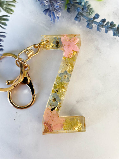 Wildflower Key Chain Letter
