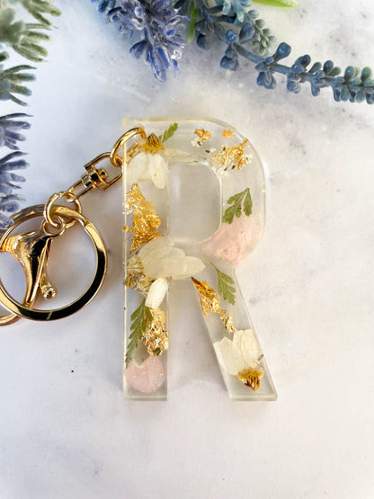Wildflower Key Chain Letter