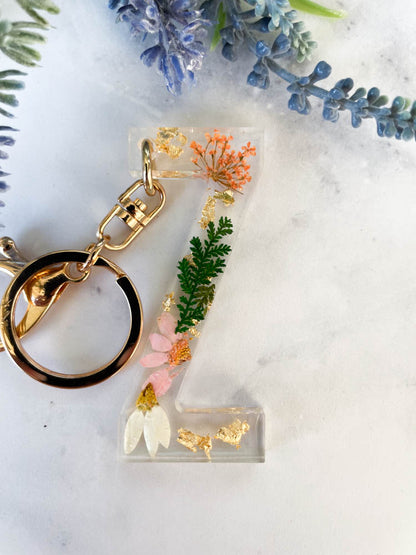 Wildflower Key Chain Letter