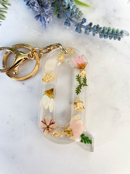 Wildflower Key Chain Letter